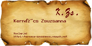 Kernács Zsuzsanna névjegykártya