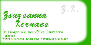 zsuzsanna kernacs business card